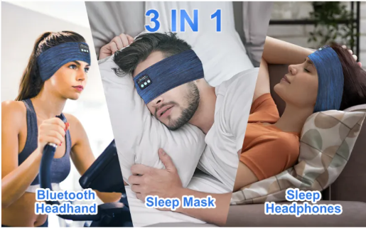 Wireless Bluetooth Sleep Headphones Headband – Comfortable Music Headband for Sleeping, Running & Relaxation